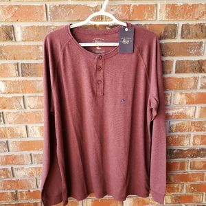 G.H. Bass Oxblood Long-Sleeved Henley
